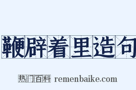 鞭辟着里造句是什么意思的图片
